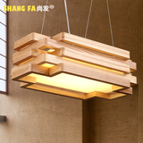 美式田园创意个性客厅卧室餐厅长方形木艺吊灯北欧实木吊灯