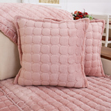 冬季订做毛绒沙发抱枕护腰靠垫布艺纯色长方形靠枕不含芯包邮