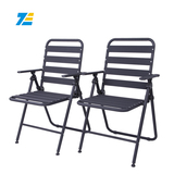 七泽家居 铝合金折叠椅 居家折叠椅 坐椅 创意家具靠背椅2把装