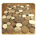 室床边客厅茶几地毯圆形垫创意个性地毯可爱小石头加厚腈纶地毯卧