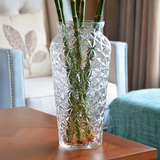 气泡冰裂加厚玻璃花瓶创意富贵竹水培插花客厅卧室装饰欧式简约