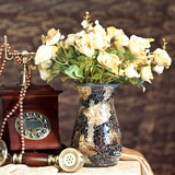 包邮欧式餐桌装饰富贵竹百合花瓶假花玻璃花瓶水培花器创意摆件