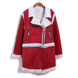 2015外贸韩版女装冬季新款长袖中长款保暖羊羔绒大衣棉衣外套6650