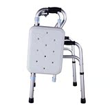 助行器老人带座垫残疾人铝合金拐棍折叠四脚拐杖助步器可洗澡凳子