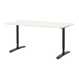 贝肯特 书桌 简约现代电脑桌写字台 160x80白色黑色IKEA宜家代购