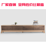 日式家具丨北欧风格丨实木白橡木黑胡桃木电视柜丨储物柜木蜡油
