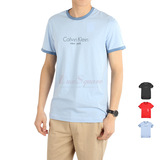 Calvin Klein CK男士经典签名字母图案圆领短袖T恤 美国代购 正品