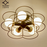 简约创意韩式梅花卧室灯饰现代个性led吸顶灯儿童房客厅餐厅灯具
