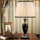 欧文水晶卧室台灯 温馨床头灯创意灯具黑色台灯 简约个性现代台灯