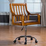 电脑书桌家用实木转椅 老板办公布艺椅 现代中式风格可升降转椅子