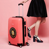 涂鸦行李箱卡通万向轮拉杆箱女登机旅行皮箱20寸小清新可爱韩版24