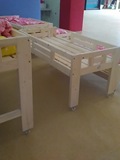 幼儿园多层床带脚轮樟子松实木板床四层抽拉床儿童床折叠床午睡