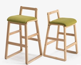 吧椅欧式实木美式复古创意高脚凳四脚家用酒吧椅吧凳吧台椅子0