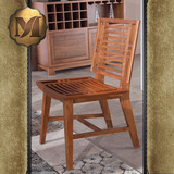 摩缇 东南亚风格餐厅家具 实木正品 新槟榔色胡桃木餐椅 书椅