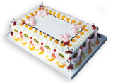特色红宝石贺寿婚宴宴会庆典方形生日蛋糕礼物上海蛋糕速递