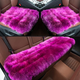 澳洲冬季皮毛一体纯羊毛汽车坐垫女士长毛绒无靠背三件套单片座垫
