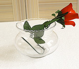 包邮透明玻璃花瓶富贵竹大号水培花卉，贴花磨砂，鱼缸小鱼盆款。