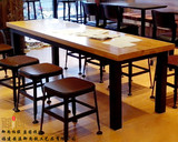 实木铁艺餐桌椅组合 星巴克咖啡厅桌椅 现代简约西餐厅桌子办公桌
