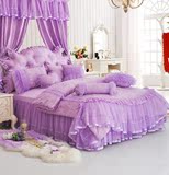 床上用品单双人四件套 棉 浪漫甜美韩式荷叶边公主 床罩被罩枕套