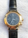 正品名表手表 卡地亚帕萨系列 W3030017黄金皮带计时自动机械男表
