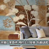 无缝墙布壁画卧室沙发背景墙客厅墙纸美式壁纸欧式油画温馨雪绒花