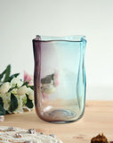 简约现代琉璃色水培插花透明玻璃水晶花瓶时尚创意装饰摆件艺术品