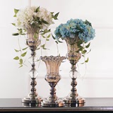 欧式客厅简约装饰样板间仿真饰品假花摆件餐桌整体花艺套装花瓶