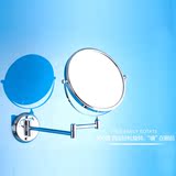 全铜 浴室化妆镜折叠 双面 浴室镜 卫生间伸缩 美容镜子壁挂高档