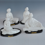 德化陶瓷人物摆件仕女 四大美女琴棋书画创意瓷器工艺品 家居装饰
