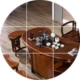 功夫茶桌椅组合现代中式全实木仿古茶桌泡茶台创意家具原木喝茶桌
