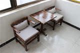 休闲户外实木桌椅 家庭阳台 花园 庭院 碳化防腐木 小桌椅 茶桌