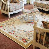 客厅欧式地毯 田园美式乡村卧室床边毯餐厅地毯地中海茶几地毯