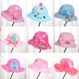 宝宝帽子1-2岁春夏遮阳帽婴儿帽0-3-6-12个月太阳帽女童公主盆帽