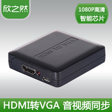 HDMI转VGA转换器带音频高清转vga接口头转换线电脑盒子投影仪