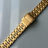 304不锈钢保险扣超薄手表带8至12 13  14 mm钢色金色女士腕表配件