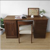 现代简约日式实木电脑桌办公桌 家用橡木组装书桌写字台桌子 定制
