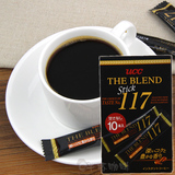 日本进口上岛悠诗诗UCC 117无糖速溶纯黑咖啡清咖啡浓厚纯香10入