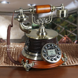 仿古电话机 欧式电话机 实木复古电话 家用座机新款 美式古典电话