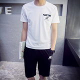 2016以純森馬夏天学生短袖t恤男装运动潮流韩版夏季男士夏装套装