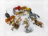 特价儿童玩具十二生肖动物积木模型男孩组合仿真动物塑胶12生肖