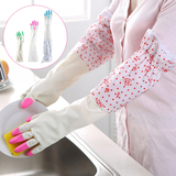 耐用乳胶橡胶家务手套厨房薄款刷洗碗洗衣服胶皮清洁手套防水加厚