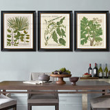 美式客厅卧室餐厅装饰画四联有框家装饰品现代挂画 绿色植物花卉