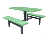 美安办公家具/学生员工食堂餐桌椅连体 一桌四椅 快餐桌椅 玻璃钢