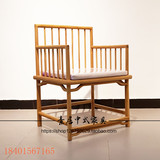 老榆木现代新中式实木家具中式免漆禅椅仿古禅椅梳背椅扶手椅餐椅