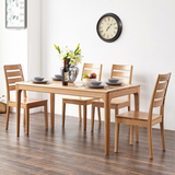 苏铁 纯实木餐桌椅组合白橡木原木餐厅餐桌北欧日式简约1.3米1.5