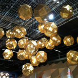 简约现代创意loft艺术太空球金属吊灯不锈钢圆形客厅酒吧餐厅灯饰