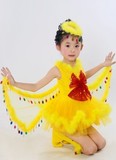 儿童动物表演服装 春节演出舞台服饰 女童卡通动物小鸭/小鸡衣服
