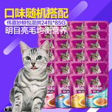 伟嘉宠物食品  猫零食牛肉鸡肉湿粮罐头成猫妙鲜包 24包*85g