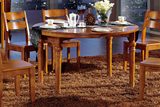 橡木中式简约实木拆叠圆餐桌-百年共枕餐桌