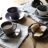 极有家创意 陶瓷咖啡杯碟套 卡布奇诺拿铁拉花专用大口杯 茶壶
